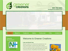 Tablet Screenshot of greenercreations.com